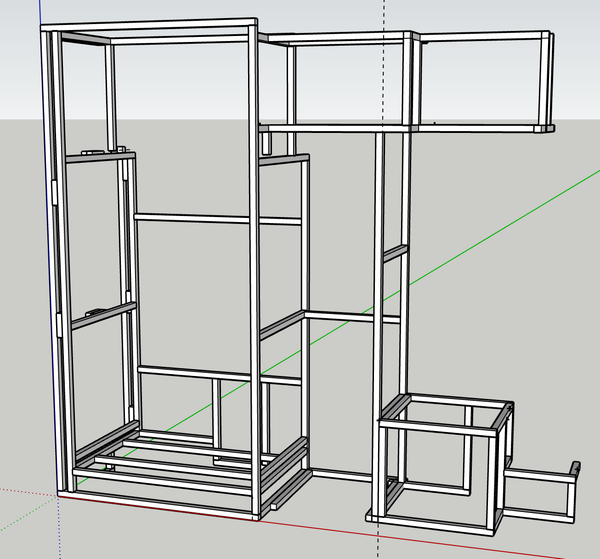Fridge, Microwave, Bench, Front Window Trim